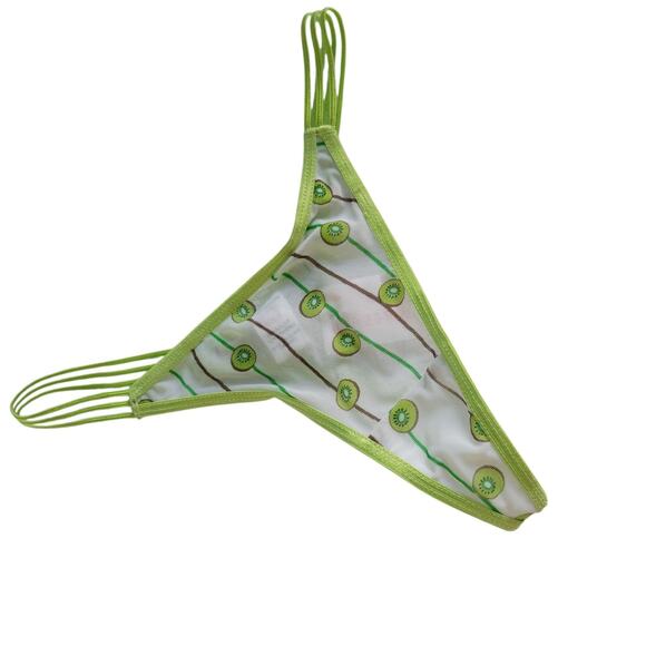 Rare Y2K JOLIE Intimates Women's Thong/G-String Novelty Print KIWI KAWAII Core - Picture 12 of 13